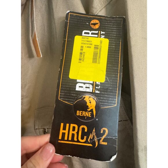 Berne Flame-Resistant Unlined Coveralls Size 40 R HRC-2 Men"s NWT Khaki Welder - Picture 7 of 14